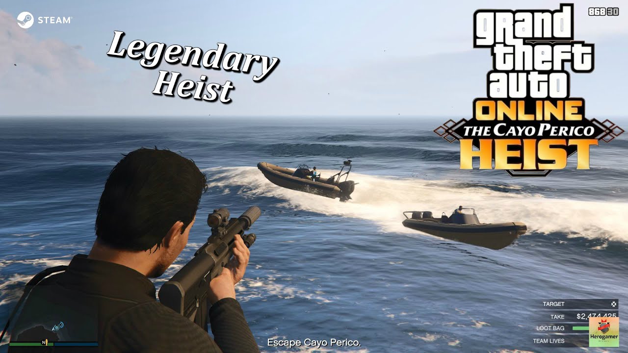 Legendary Heist! - Full take & Gold & 3P & Elite & Tequila - GTA Online The Cayo Perico Heist