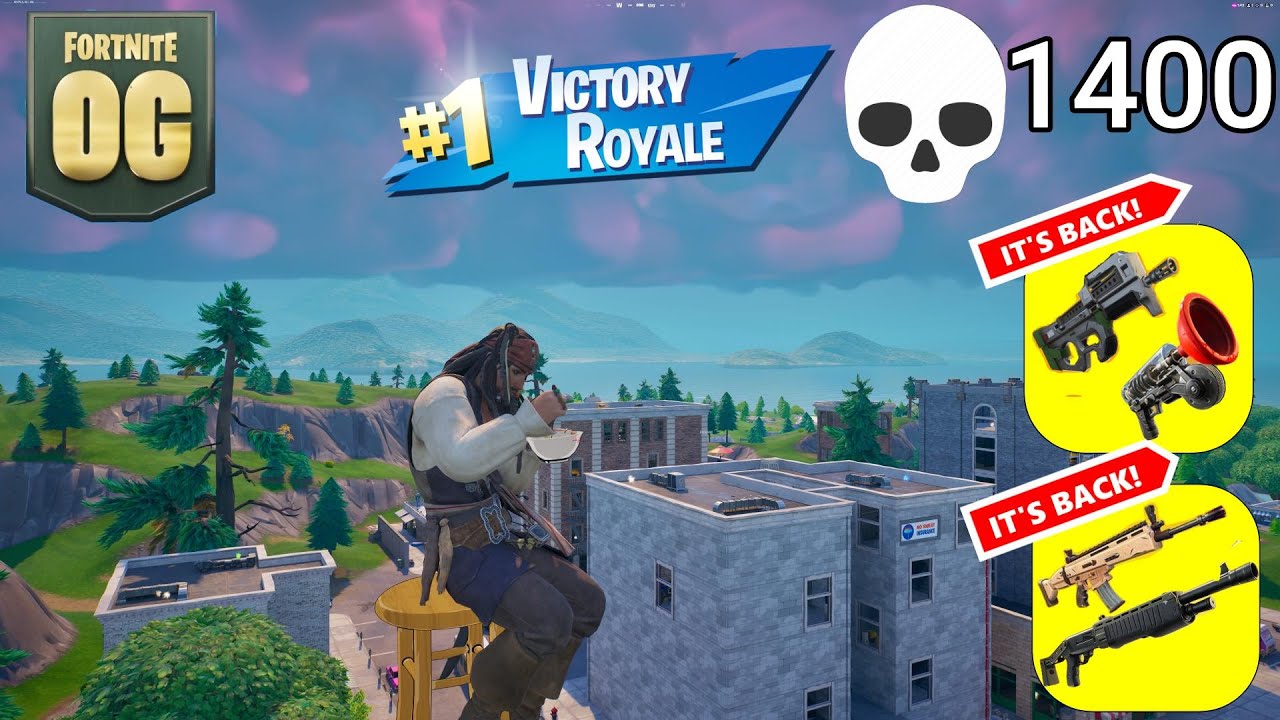 1400 Elimination Solo Vs Squads Gameplay (Fortnite OG Reload)