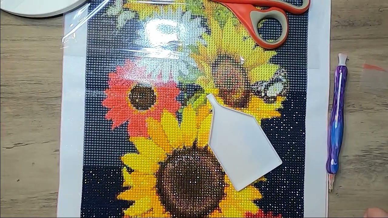 Diamond Painting Time Lapse | Sunflowers (onedaysaving)