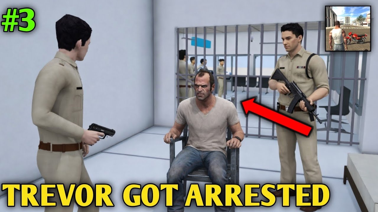 TREVOR GOT ARRESTED IN INDIAN BIKE DRIVING  3D ||Ep 3|| Trevor Real Life mods ||