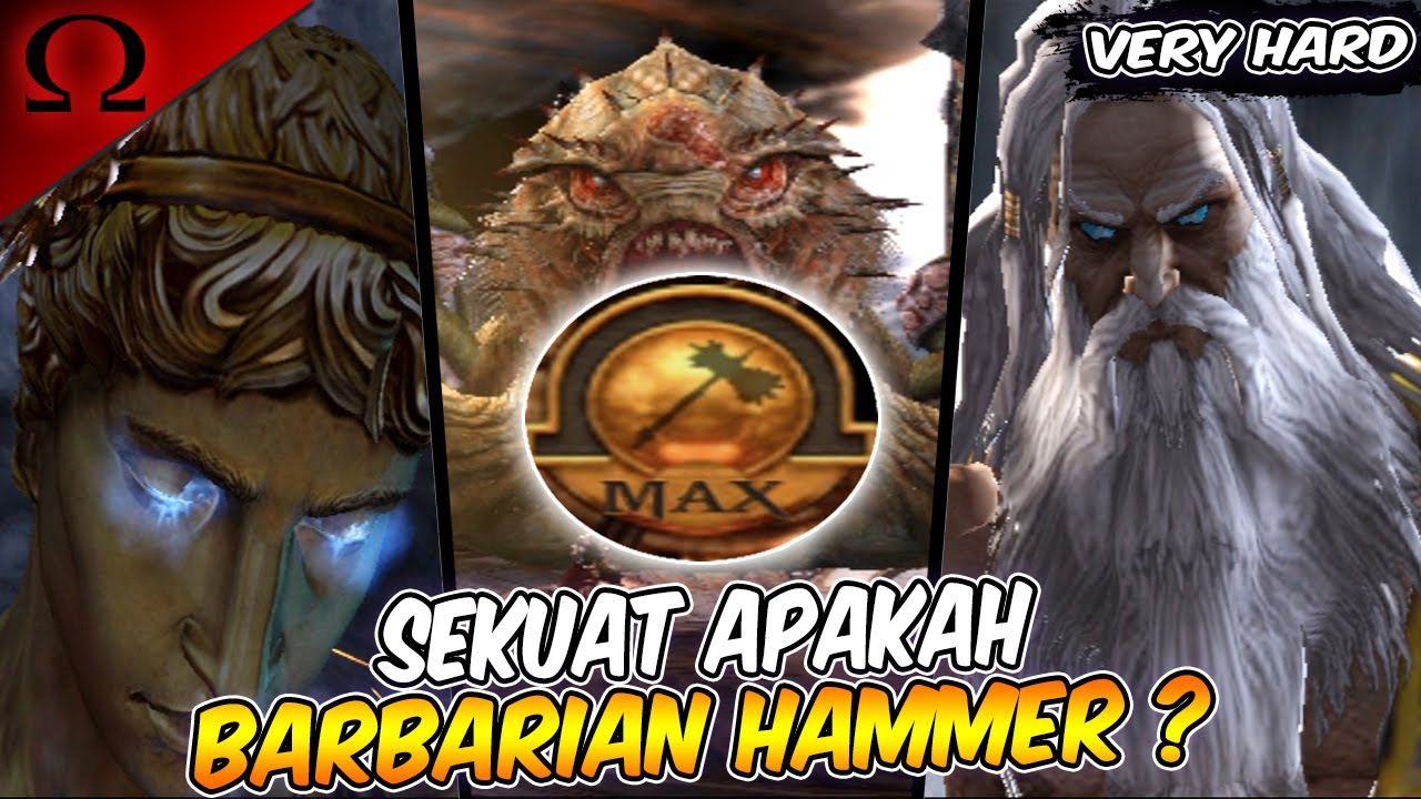 Melawan Semua Boss Dengan BARBARIAN HAMMER - God Of War 2 (VERY HARD) PS2