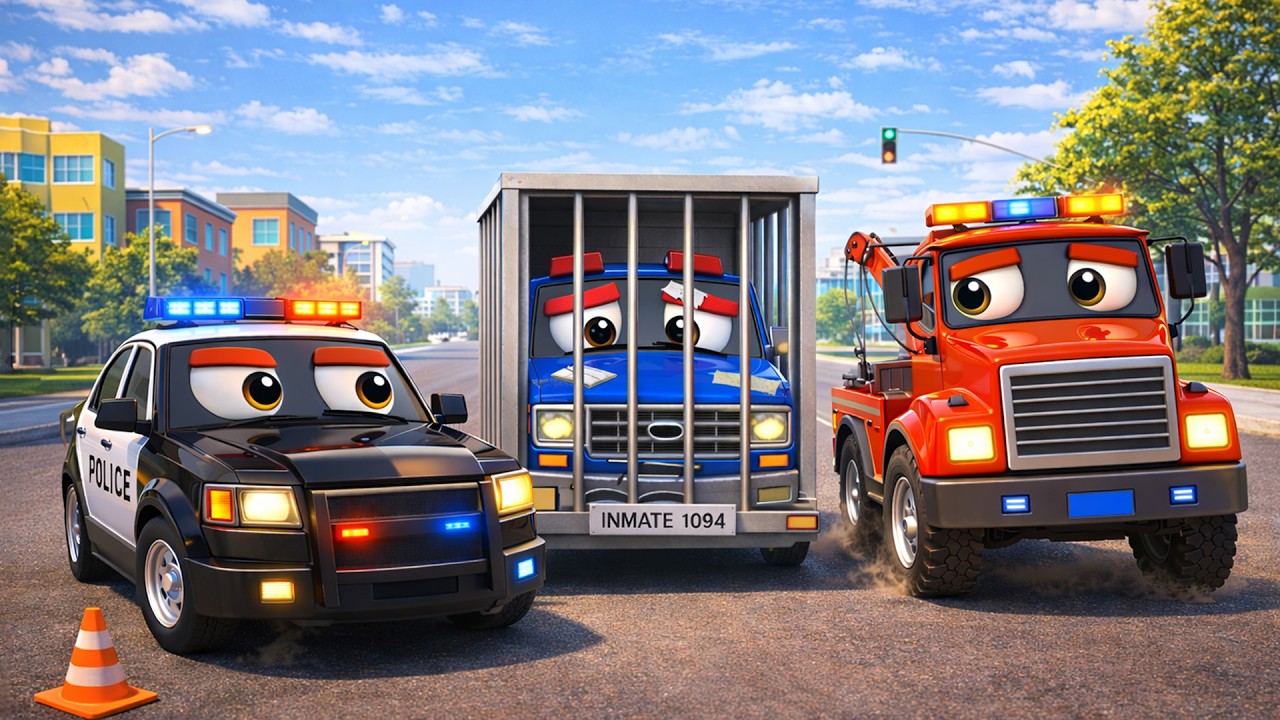 Police Arrest Gone Wrong! 🚓😱 | Tow Truck Steps In to Save the Day! | Vehicles Animation