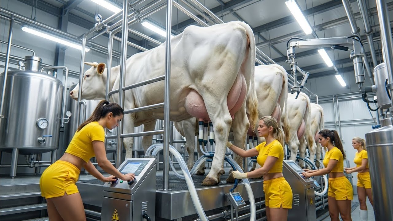 How Milk Is Really Made 🥛 | Inside a Giant Dairy Factory, #HowMilkIsMade #DairyFactory #shorts 