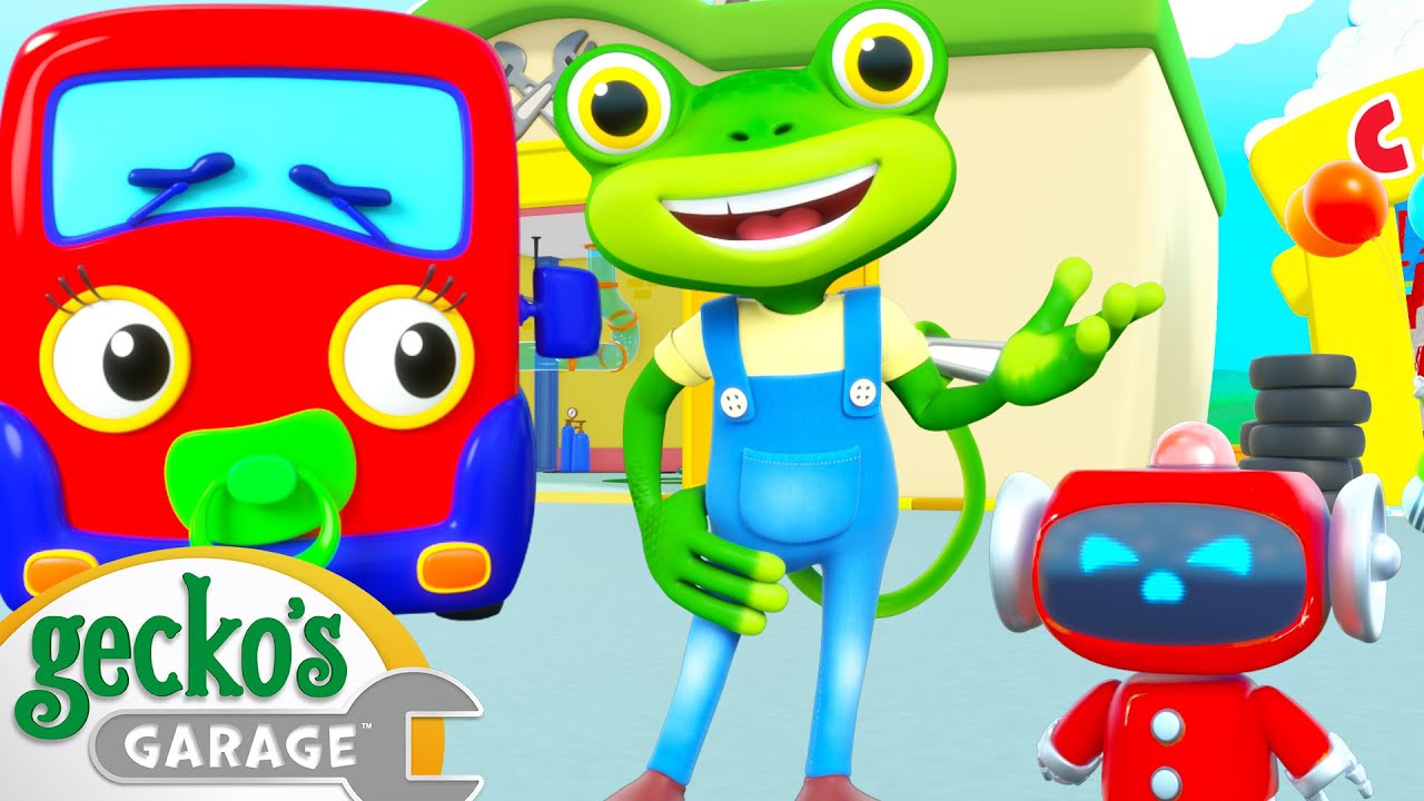 Baby Truck's First Visit | Gecko's Garage | Rob the Robot & Friends - Funny Kids TV