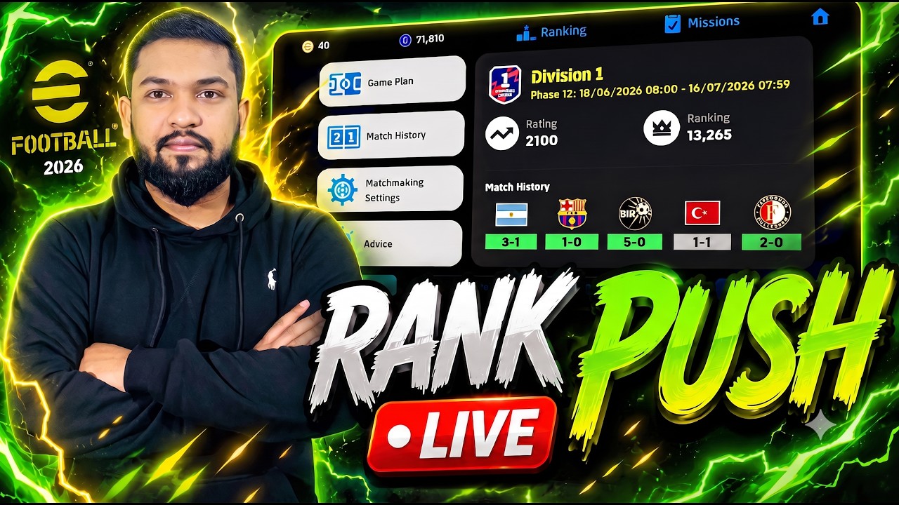 Division  Rank push |  eFootball 2026 Mobile | Live 🇧🇩 ShihabOP #efootball