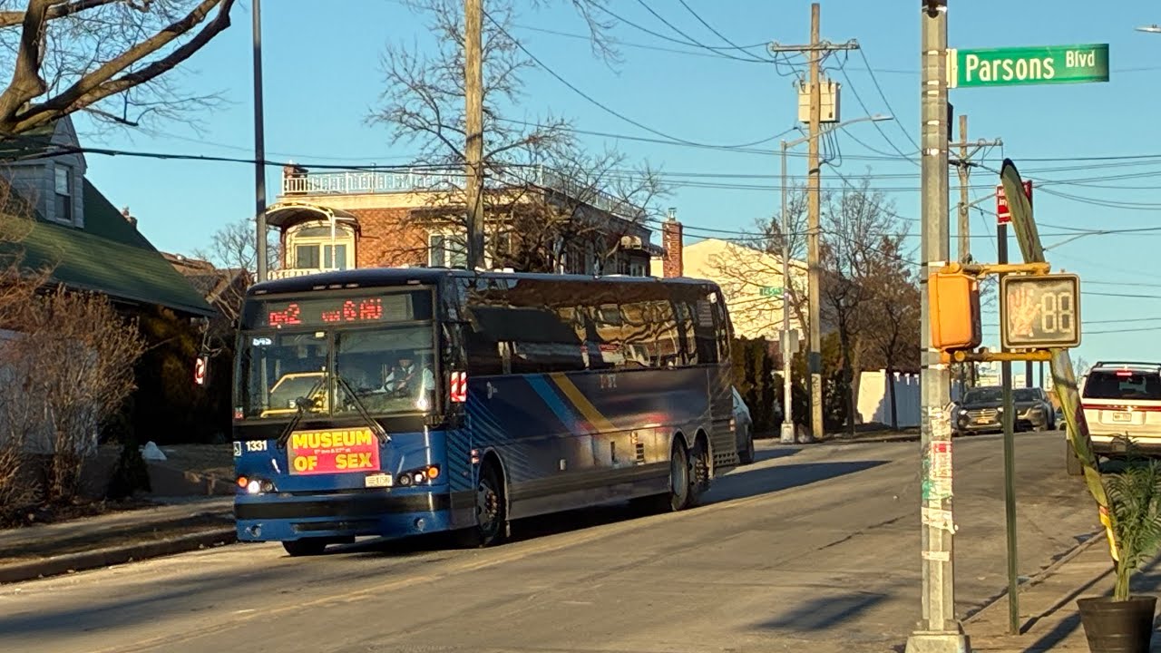 MTA | 2021 Prevost #1331 On The QM2 Turning Onto Parsons Blvd