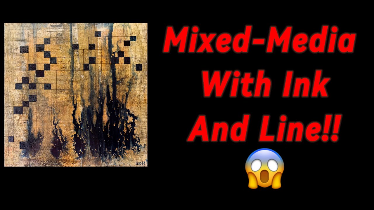 Making a Mixed Media Work With Ink and Line! #artdemo #mixedmedia #art #liquitex