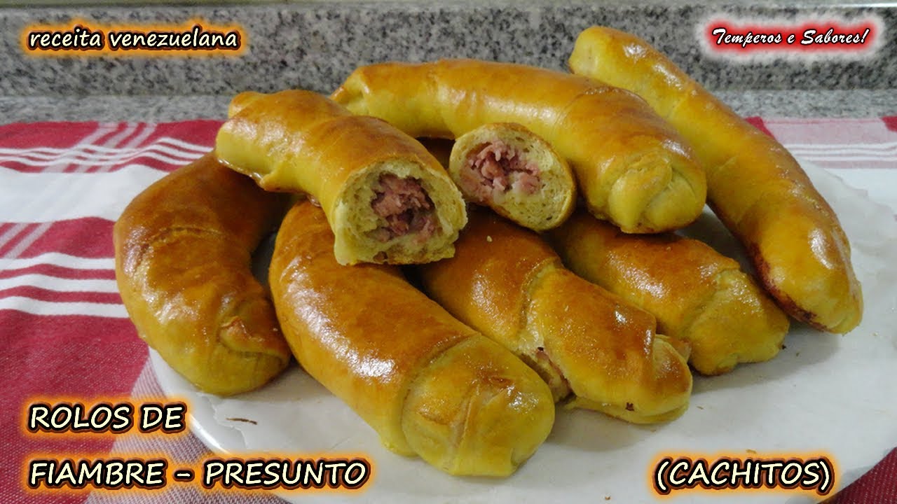 ROLOS DE FIAMBRE-PRESUNTO, CACHITOS receita venezuelana, deliciosos e muito fáceis de fazer
