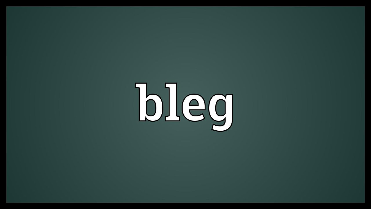 Bleg Meaning