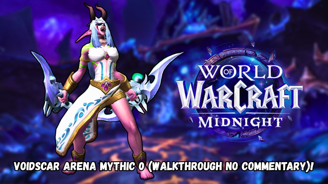 Прохождение полного подземелья на арене Пустоты (World of Warcraft Midnight) в режиме Mythic 0.
