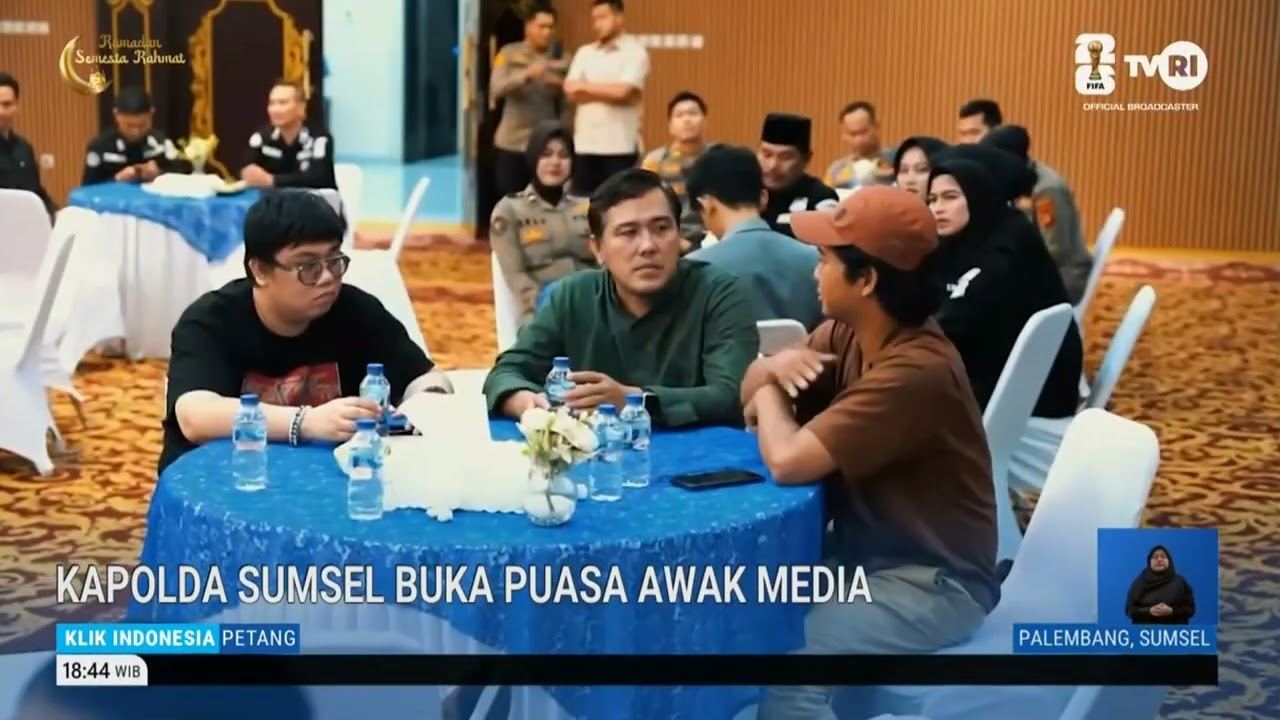 KAPOLDA SUMSEL BUKA PUASA BERSAMA AWAK MEDIA