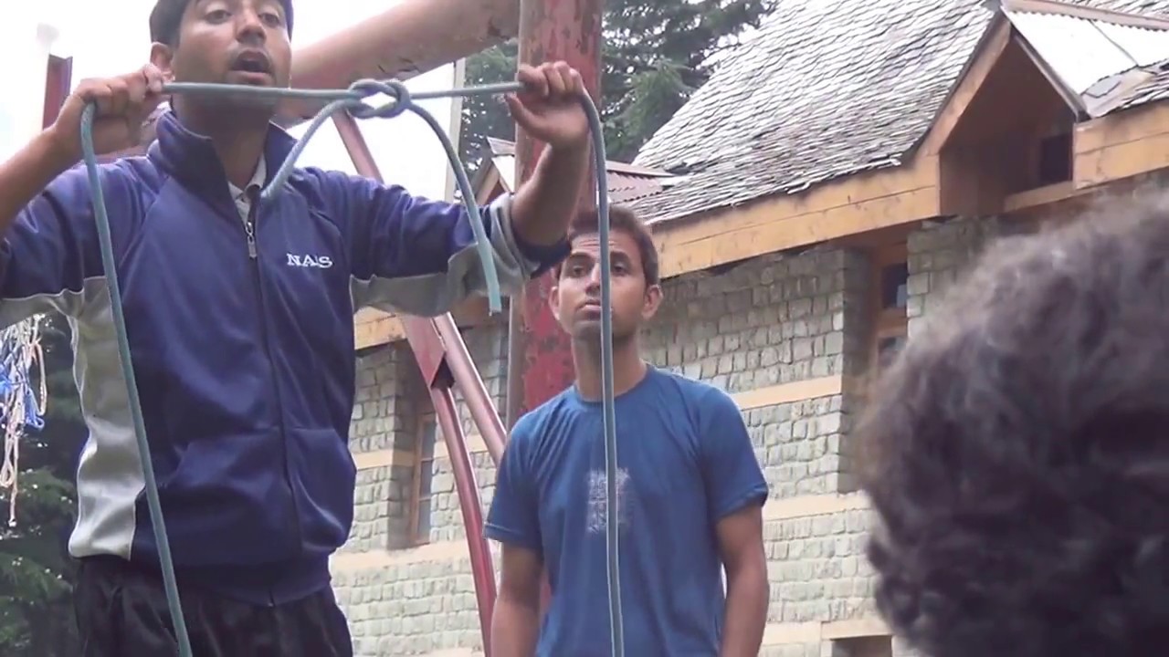 CLIMBING KNOTS,ROPE COILING TECHNIQUES,ABVIMAS MANALI BASIC MOUNTAINEERING COURSE,MOUNTAIN KNOTS