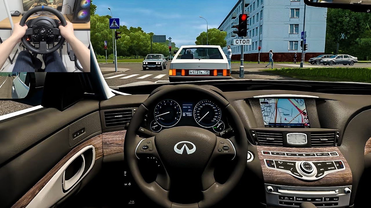 City Car Driving - 2020 Infiniti Q70 [Steering Wheel Gameplay]