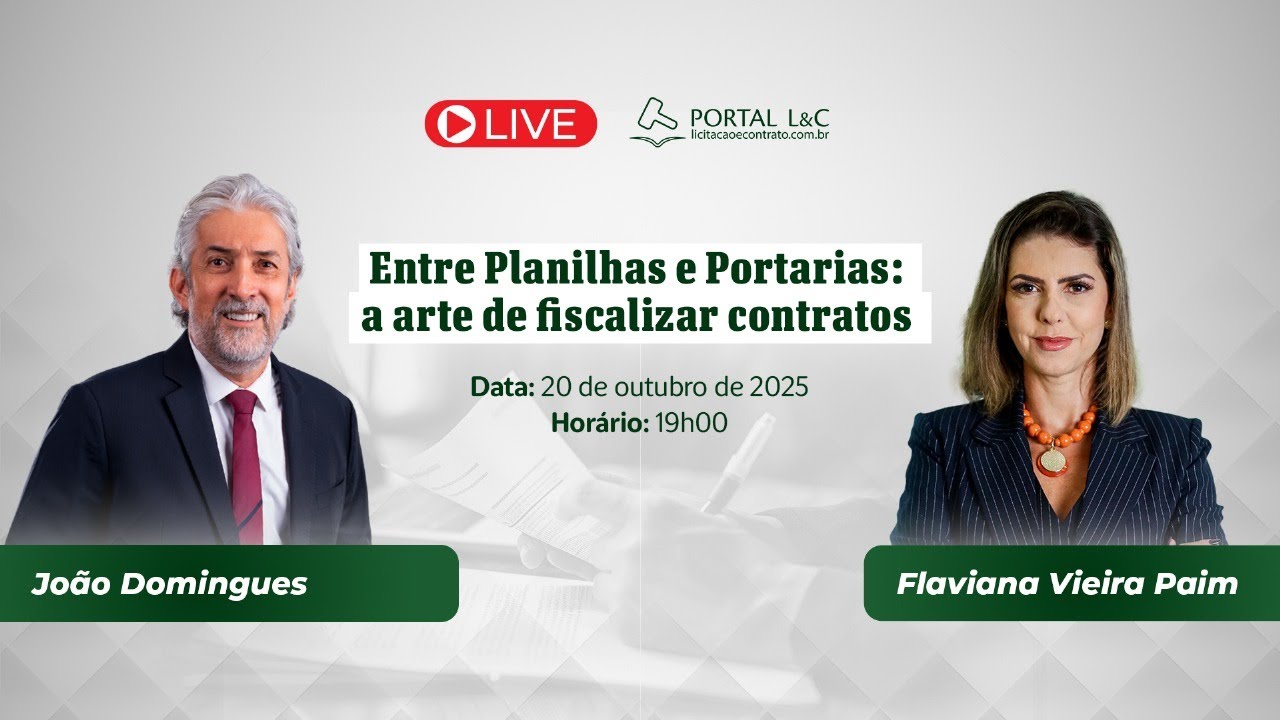 LIVE - Entre Planilhas e Portarias: A Arte de Fiscalizar Contratos
