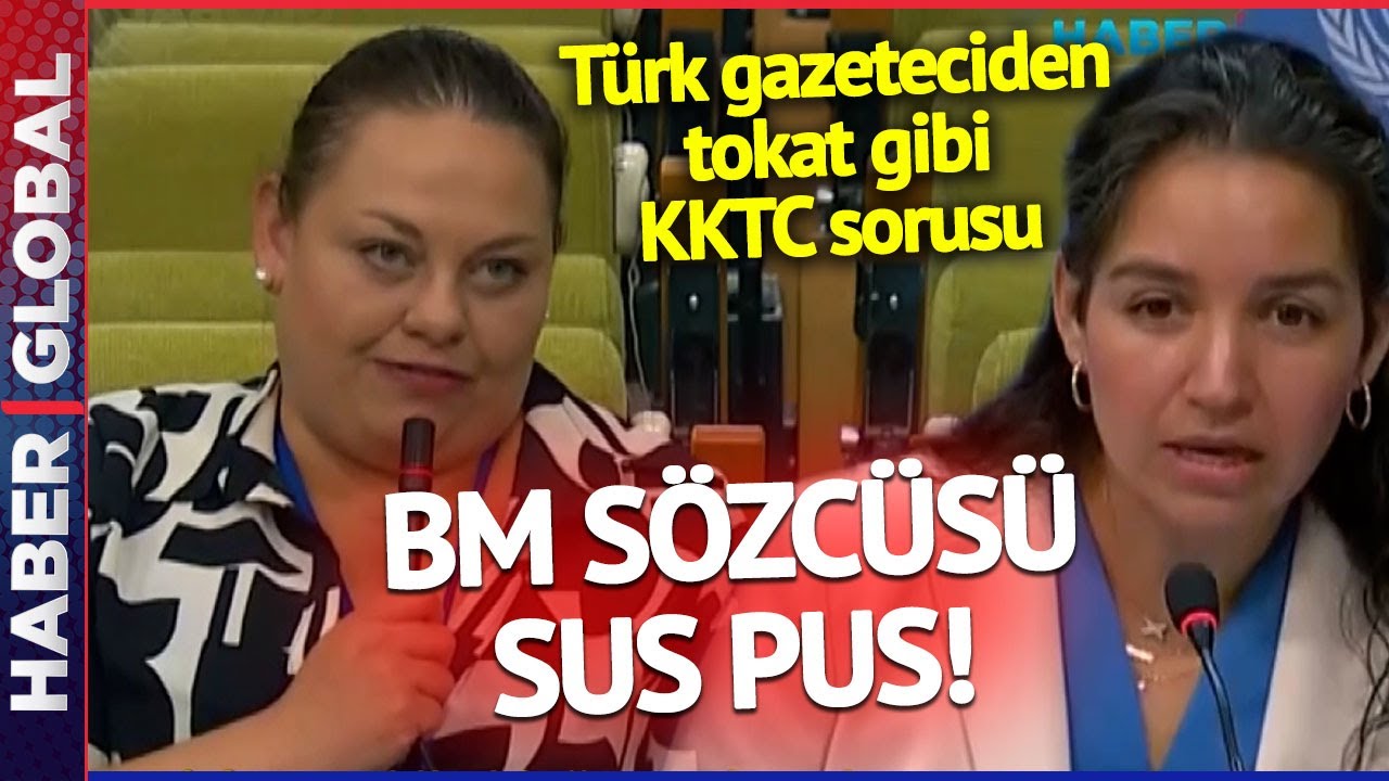 T&uuml;rk Gazeteciden BM S&ouml;zc&uuml;s&uuml;ne Tokat Gibi KKTC Sorusu! Ne Diyeceğini Bilemedi