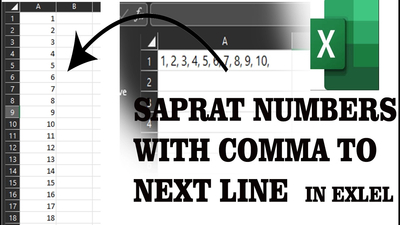 convert  comma to new line in ms exel and ms word
