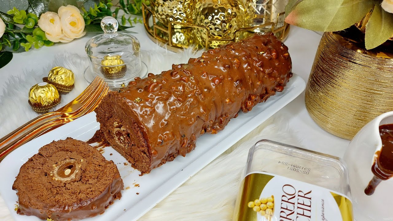 لعشاق الشكولاته 😍أروع و أسهل كيكة|قاطو رولي بالشكولاته طعم رهيب Gâteau roulé au chocolat et ferrero
