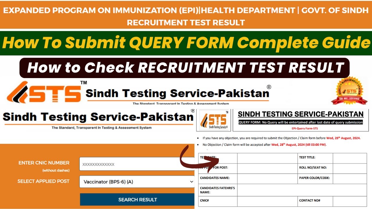 How to Check Vaccinators (BPS-6) Test Result via STS & Submit a Query Form | Step-by-Step Guide