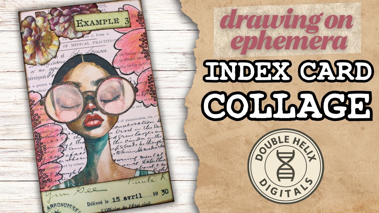 Index Card Collage Process | Drawing on Vintage Ephemera