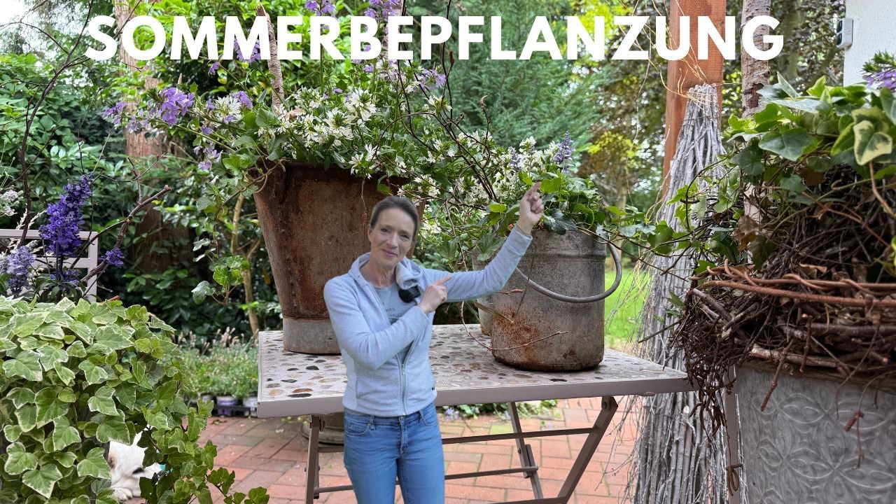 DIY Sommerbepflanzung 2025 💜 aufpimpen von Pflanzgefäßen Sommerdeko vor der Haustür 💜