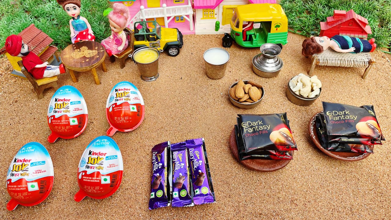 Miniature Kinder Joy Chocolate balls | Dark Fantasy + Kinder Joy Balls Recipe | Chocolate balls