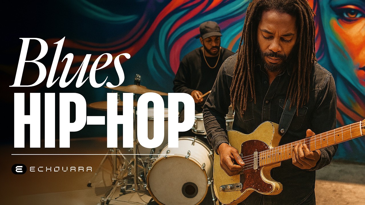 Midnight Fire Blues Guitar Hip Hop | Shadow Music for Study and Focus