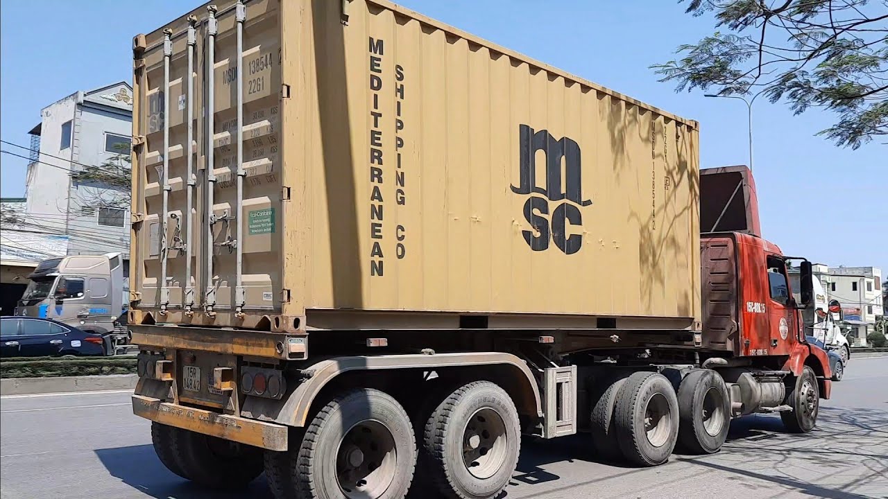 4K xe ô tô container truck chở hàng, xe bồn, xe đầu kéo ❤ Có nhạc sôi động