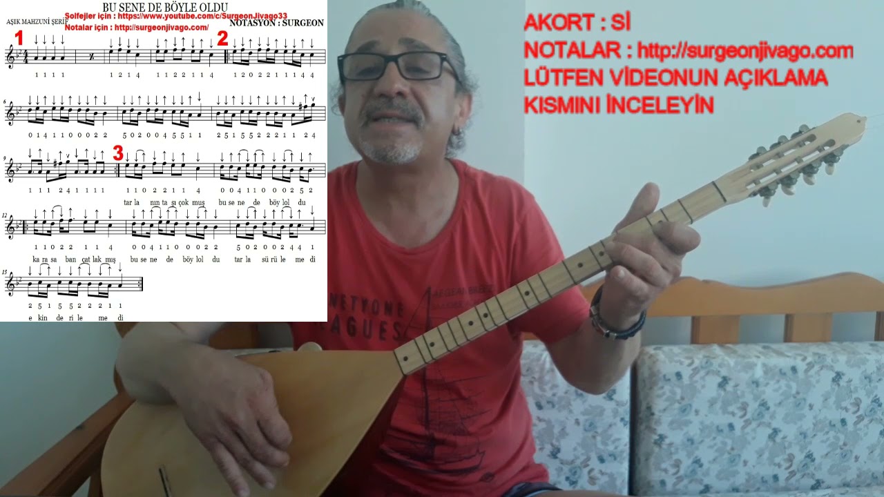 SOLFEJ  AŞIK MAHZUNİ ŞERİF BU SENE DE BÖYLE OLDU KISA SAP BAĞLAMA EKLEYEN SURGEON