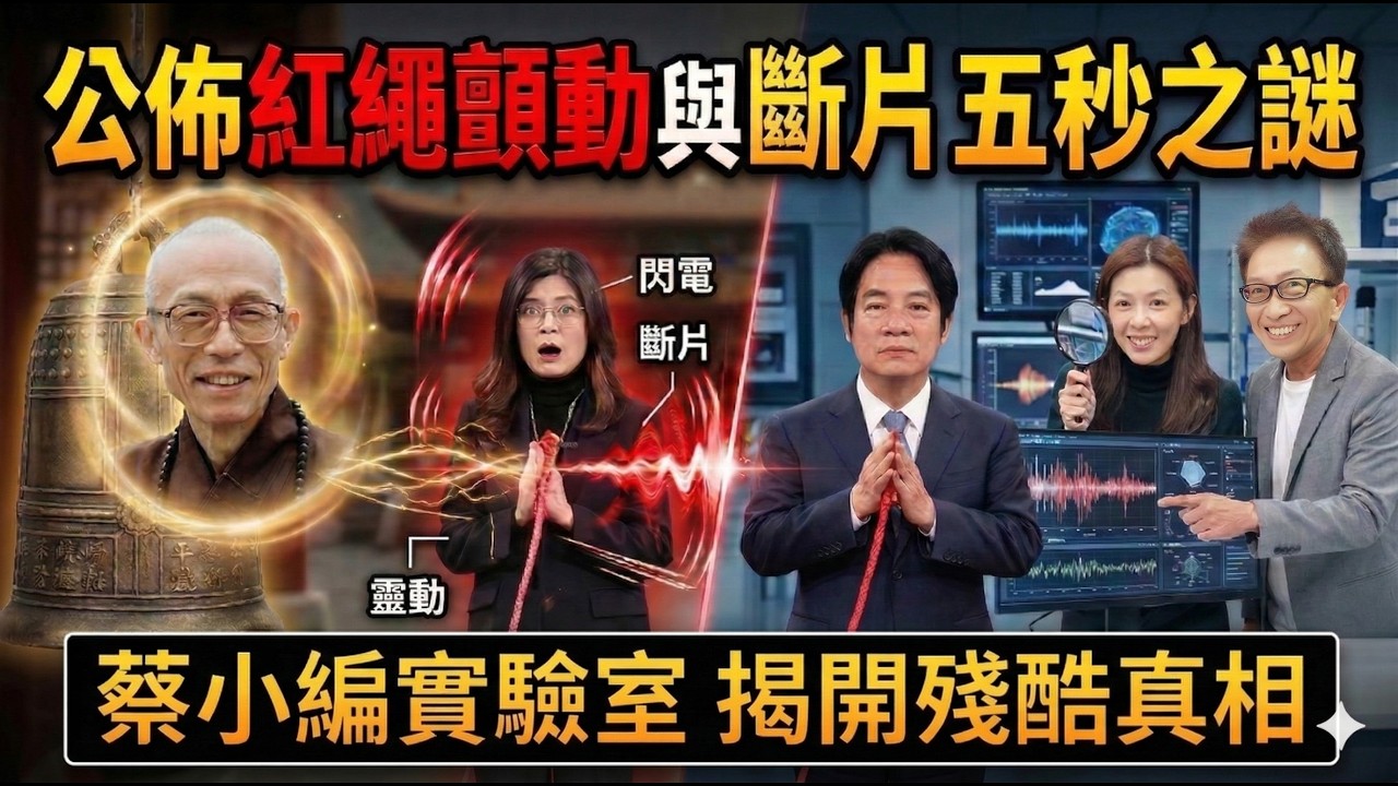 獨家公佈！透過「蔡小編實驗室」正式揭漏「鄭麗文紅繩顫動」背後是誰在發力；當鄭麗文敲完108響上台前的「斷片五秒鐘」真相揭密！