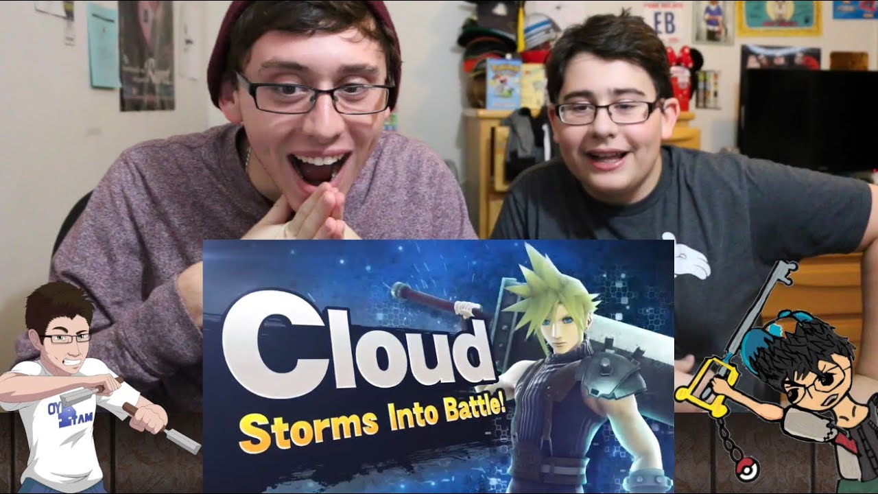 Cloud Strife in SMASH BROS! REACTION! w/4yoBros!