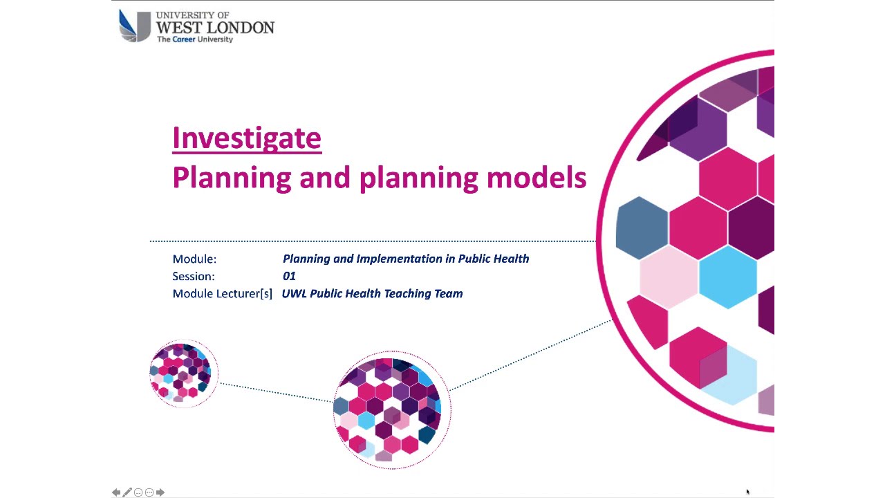 Planning and planning models in public health
