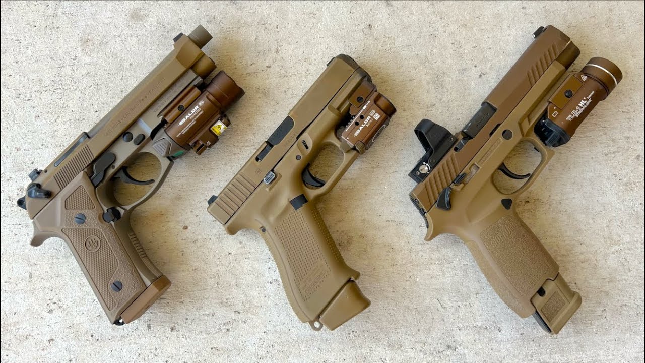 Glock 19X против Beretta M9A3 против Sig Sauer M17 P320