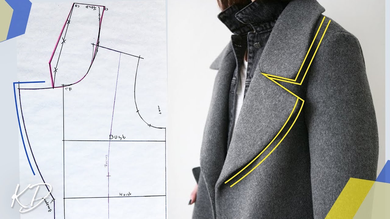 КАК: СДЕЛАТЬ ВЫКРОЙКИ ОТВОРОТОВ И ВОРОТНИКА REVERE' | ПАЛЬТО TEDDY COAT, ЧАСТЬ 1 | КИМ ДЭЙВ