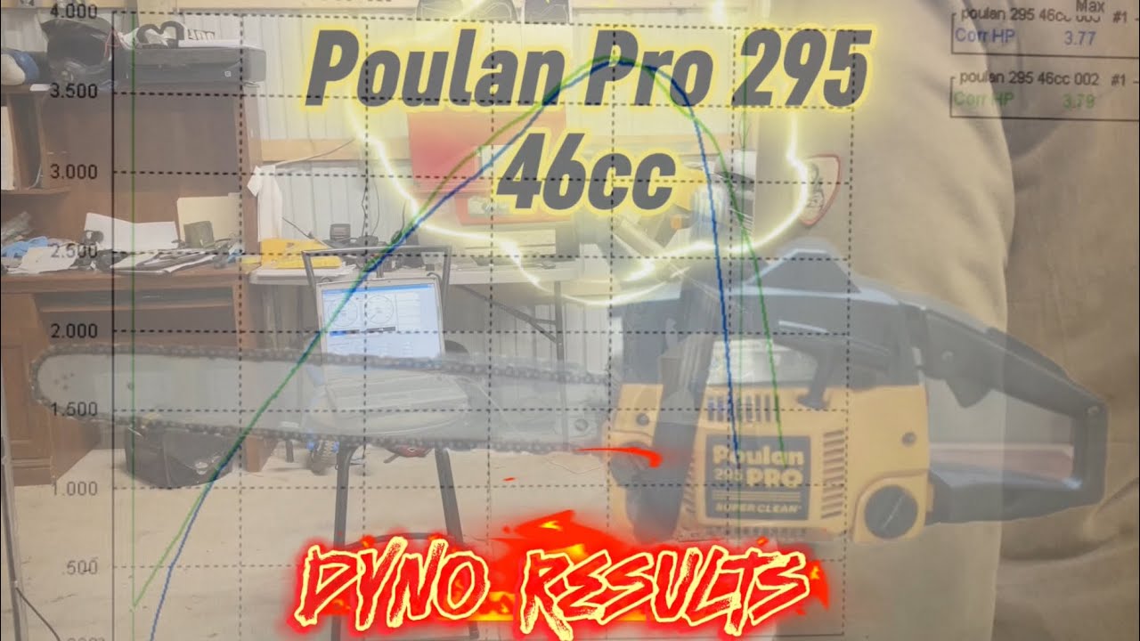 Poulan Pro 295 46cc - результаты динамометрического стенда