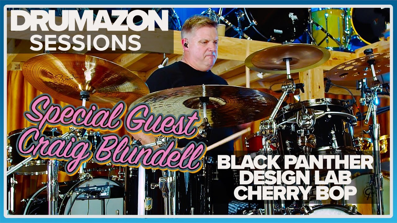 Craig Blundell plays the new Mapex Black Panther Design Lab Cherry Bomb Bop Drum Kit at Drumazon