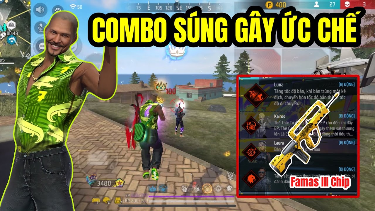 LẦN ĐẦU THỬ COMBO SÚNG GÂY ỨC CHẾ NHẤT FREE FIRE🤯