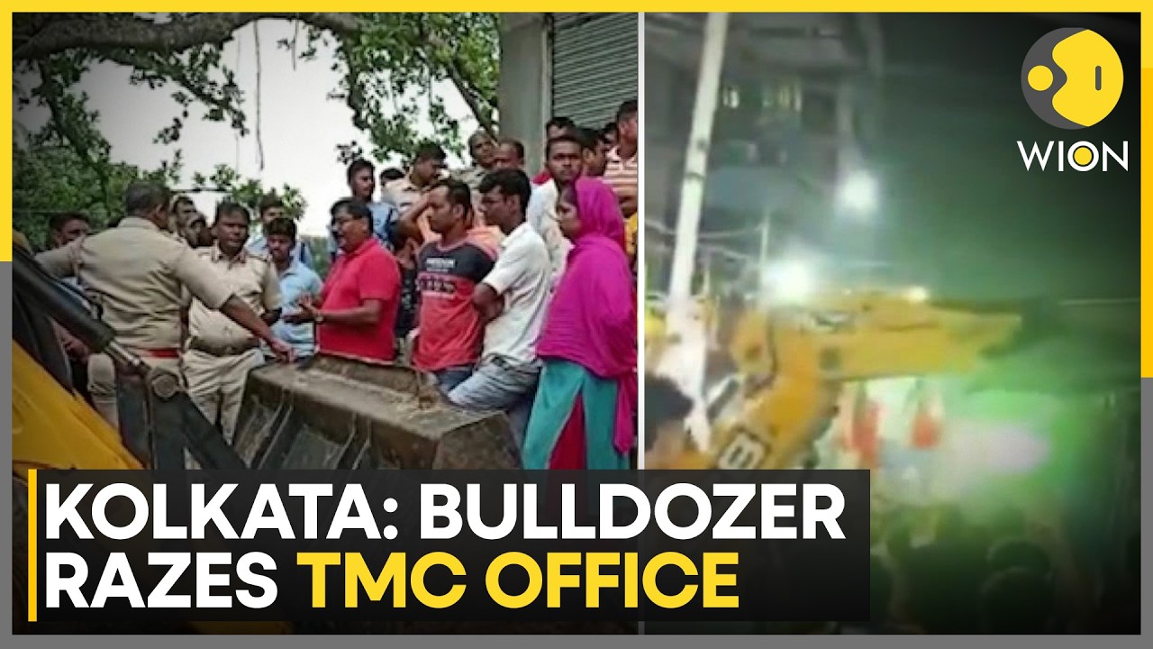 TMC Office in Kolkata Razed By Bulldozer; Four Killed in Post-Poll Violence in Bengal | WION News