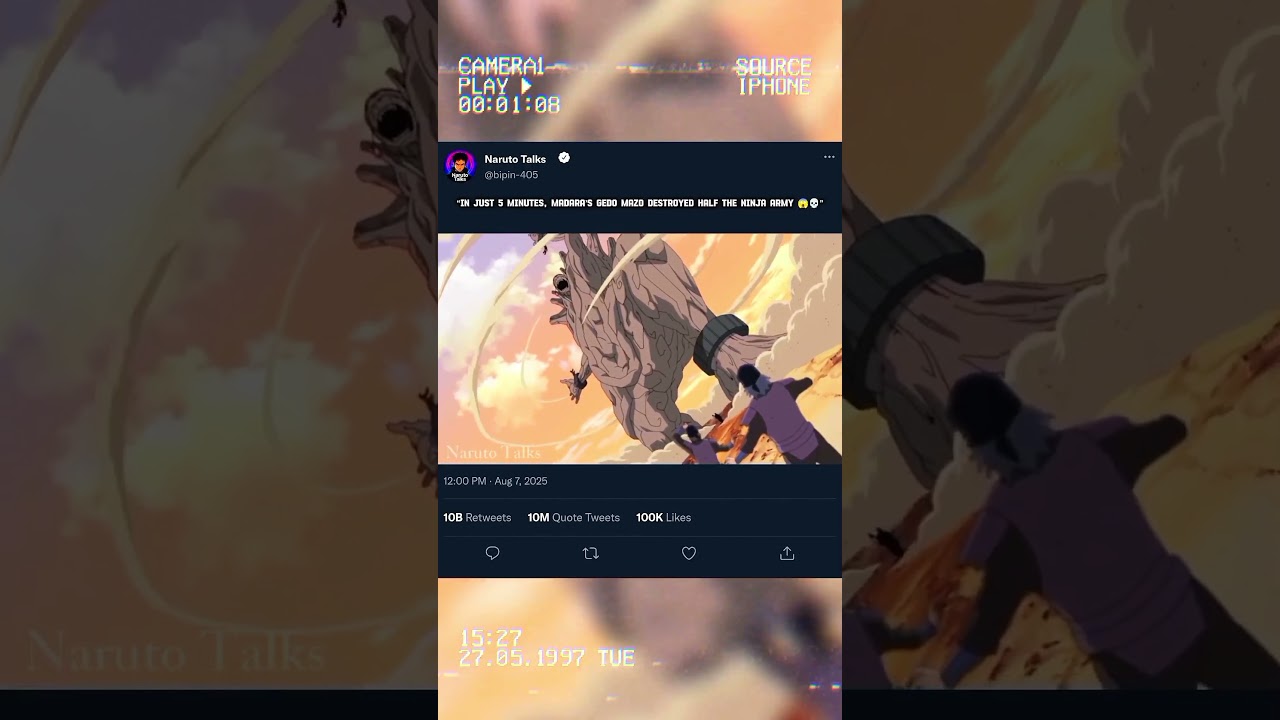 In Just 5 Minutes Gedo Mazo Destroyed Half the Ninja Army #anime #naruto#all anime#short#