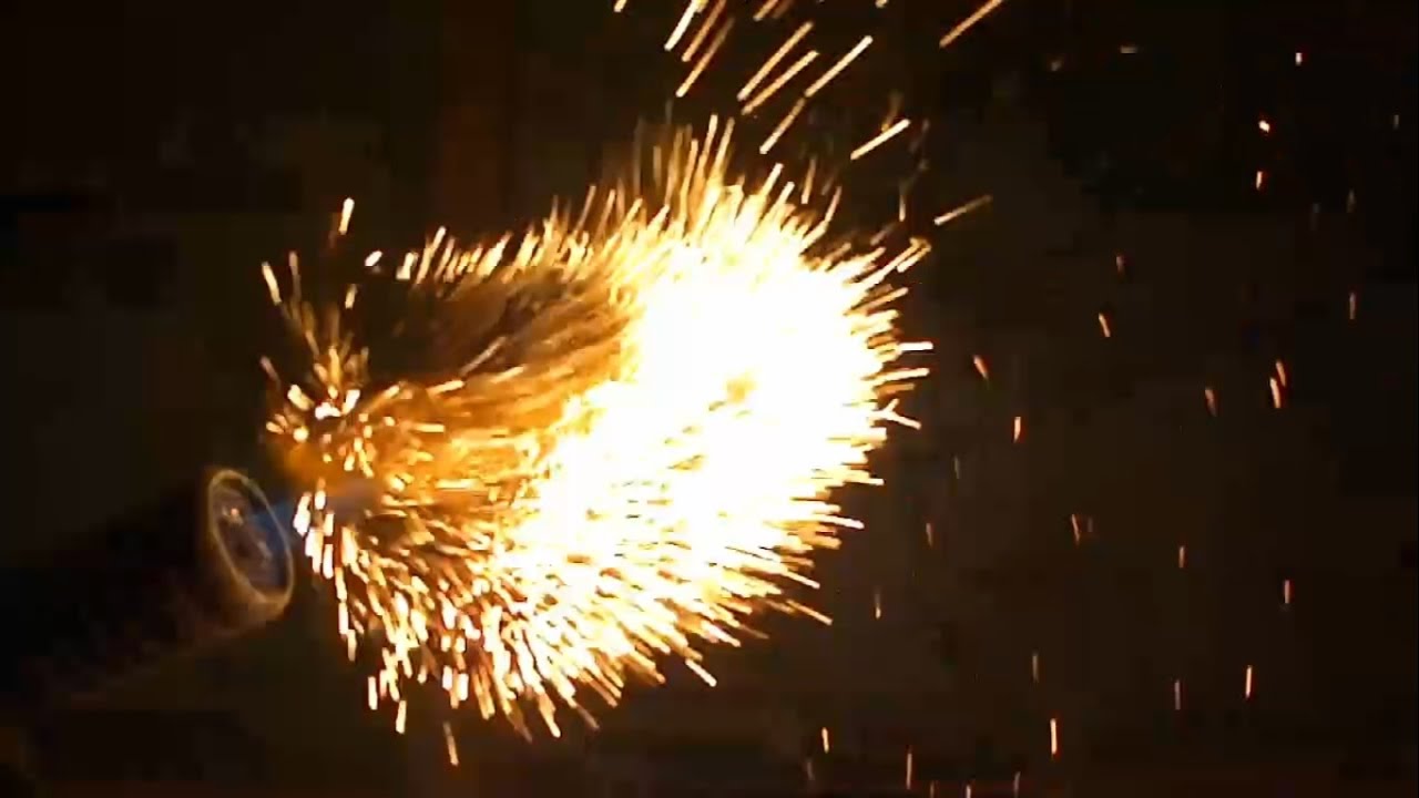 Burning metal powders (Zn, Al, Mg, Fe) + Thermochromism