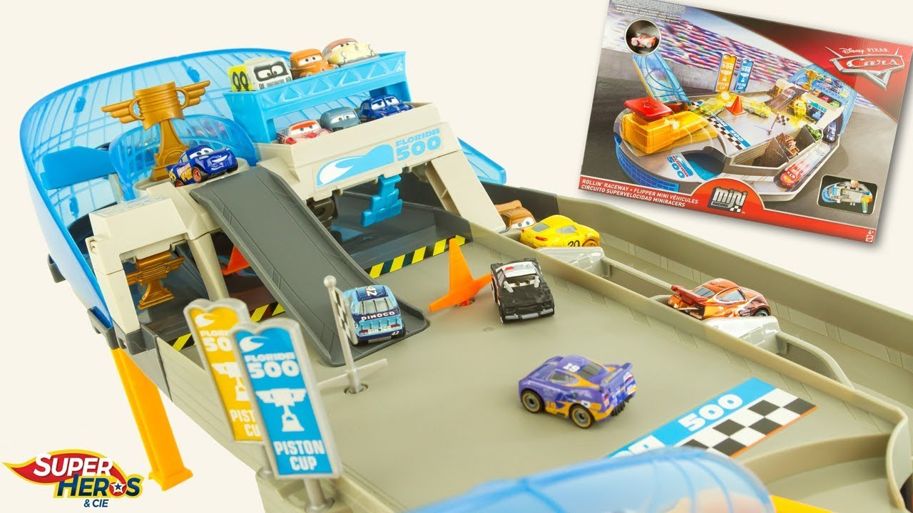 Piste Flipper Mini Véhicules Cars Mini Racers Voitures McQueen Jouet Toy Review Youtube Kids Mattel