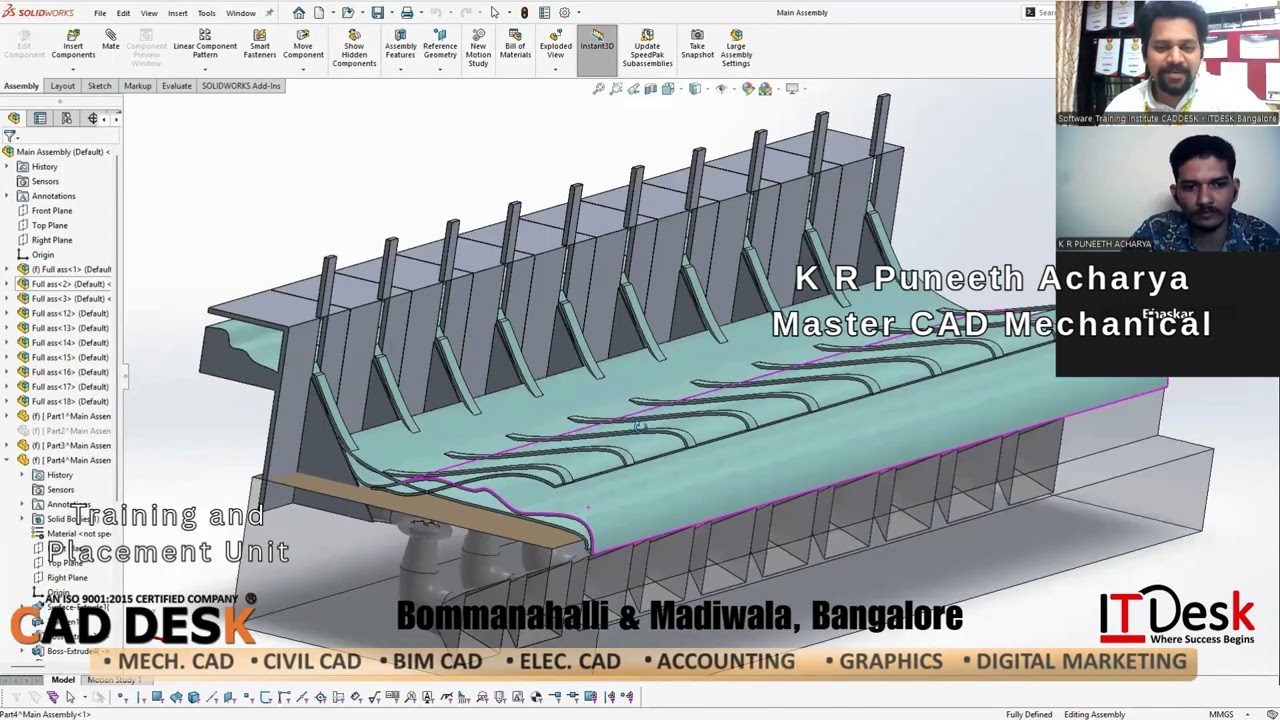 Puneeth_Master CAD Mechanical Student_Caddesk Bommanhalli_Project Review