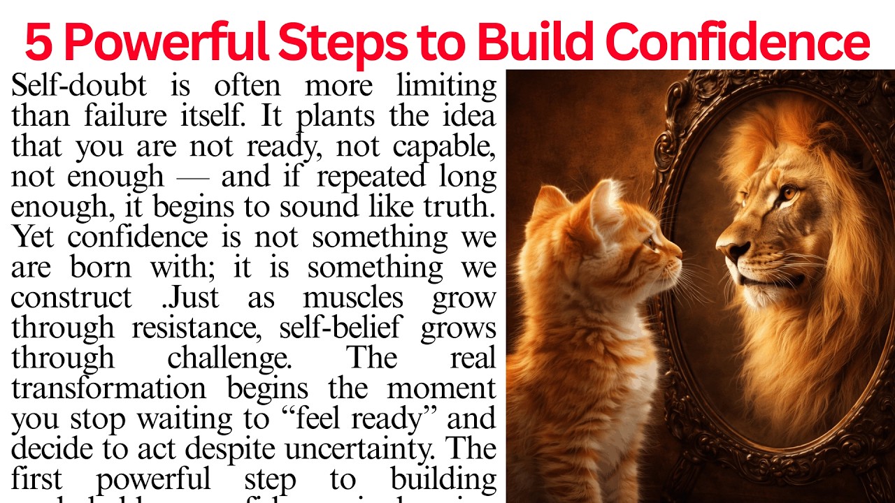 How to Build Confidence | 5 Powerful Steps to Build Self-Confidence | Reading Comprehension Passage