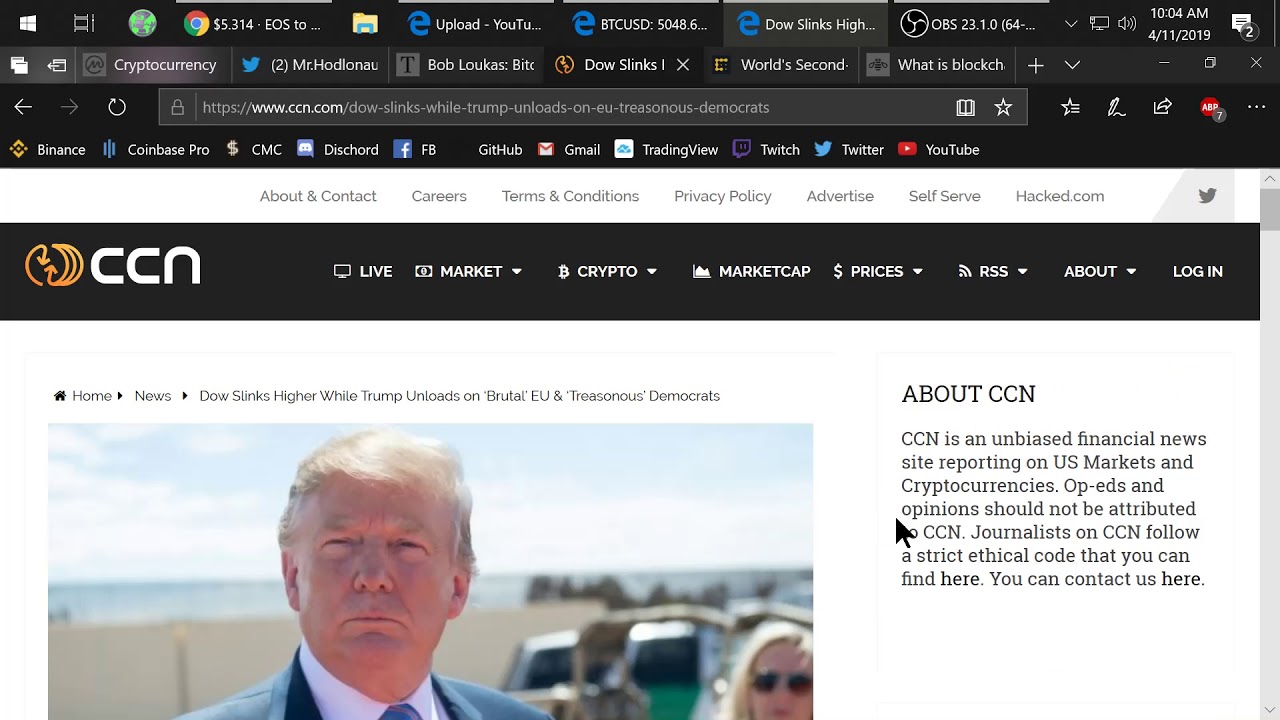GMB: Craig Wright, Trump 2020, 20,000$ BTC prediction, IBM Blockchain