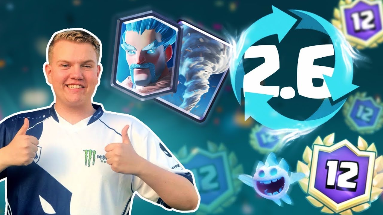 INSANE CYCLE! 2.6 Ice Wizard Miner Tornado Cycle Deck LIVE Grand Challenge Gameplay - Clash Royale