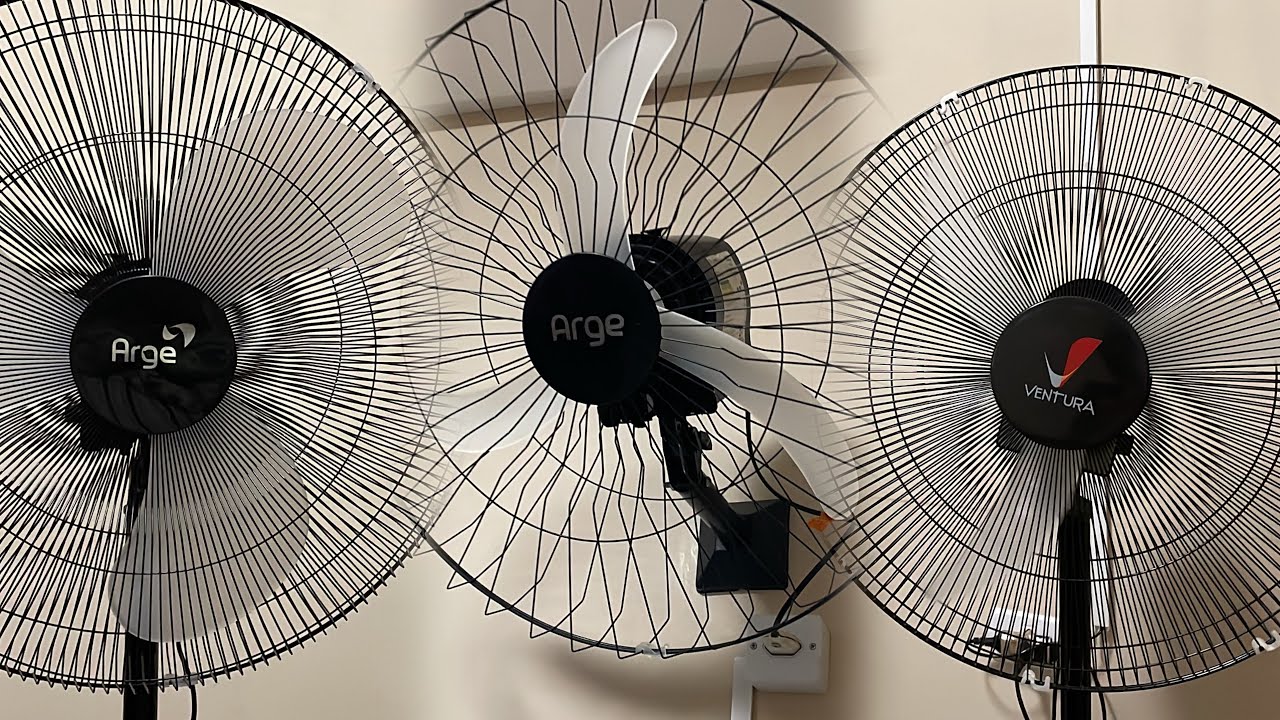 Ventiladores De Coluna Arge Max,Arge Twister 60Cm 200/160W e Ventura 150W 60Cm Bivolt - Pretos.