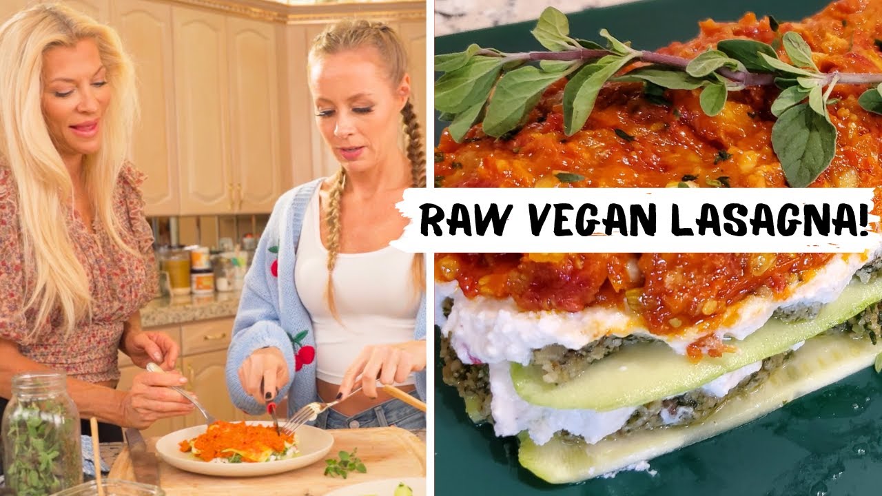 CARA BROTMAN Shows Us How To Make RAW VEGAN LASAGNA (best raw food I have ever tasted!)