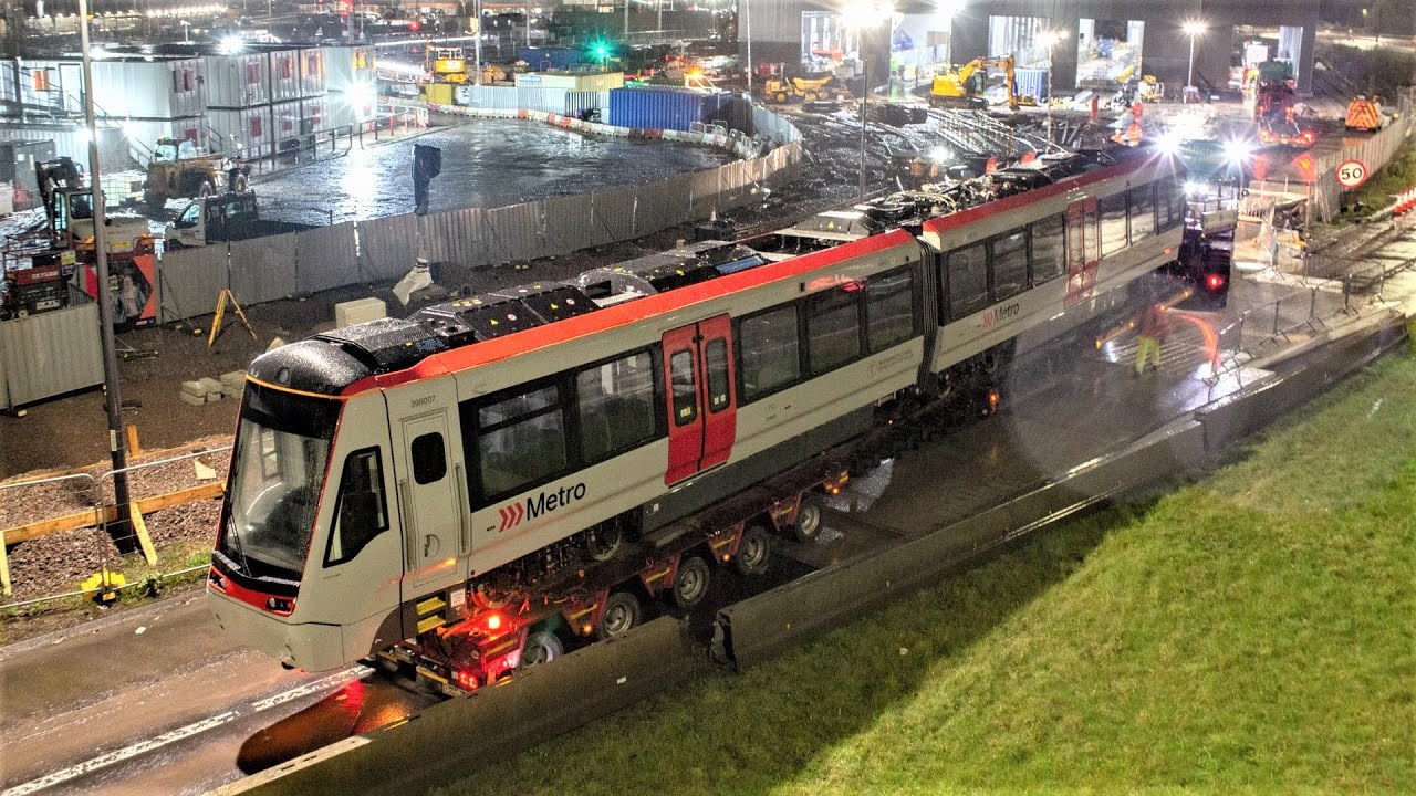 Tram-Train Metro vehicles arrive at Taff's Well Depot - South Wales Metro