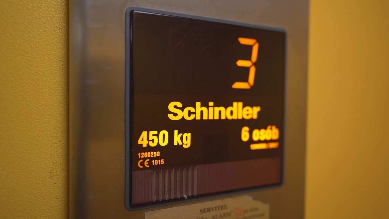Czech Republic, Prague, Jílovská 425, Schindler elevator - going up