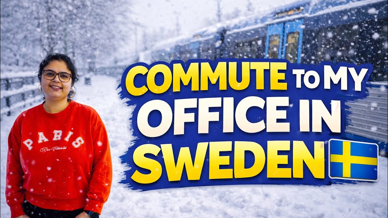 Winter Office Commute in Sweden 🇸🇪 | Real Experience in extreme ❄️ 🧊 | Best Public Transport 👌
