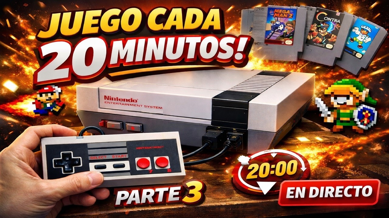 🔴 EN DIRECTO | 🎮 Nintendo (NES) | ¡Tu eliges el juego cada 20 min! | Parte 3 | Orbitapolis